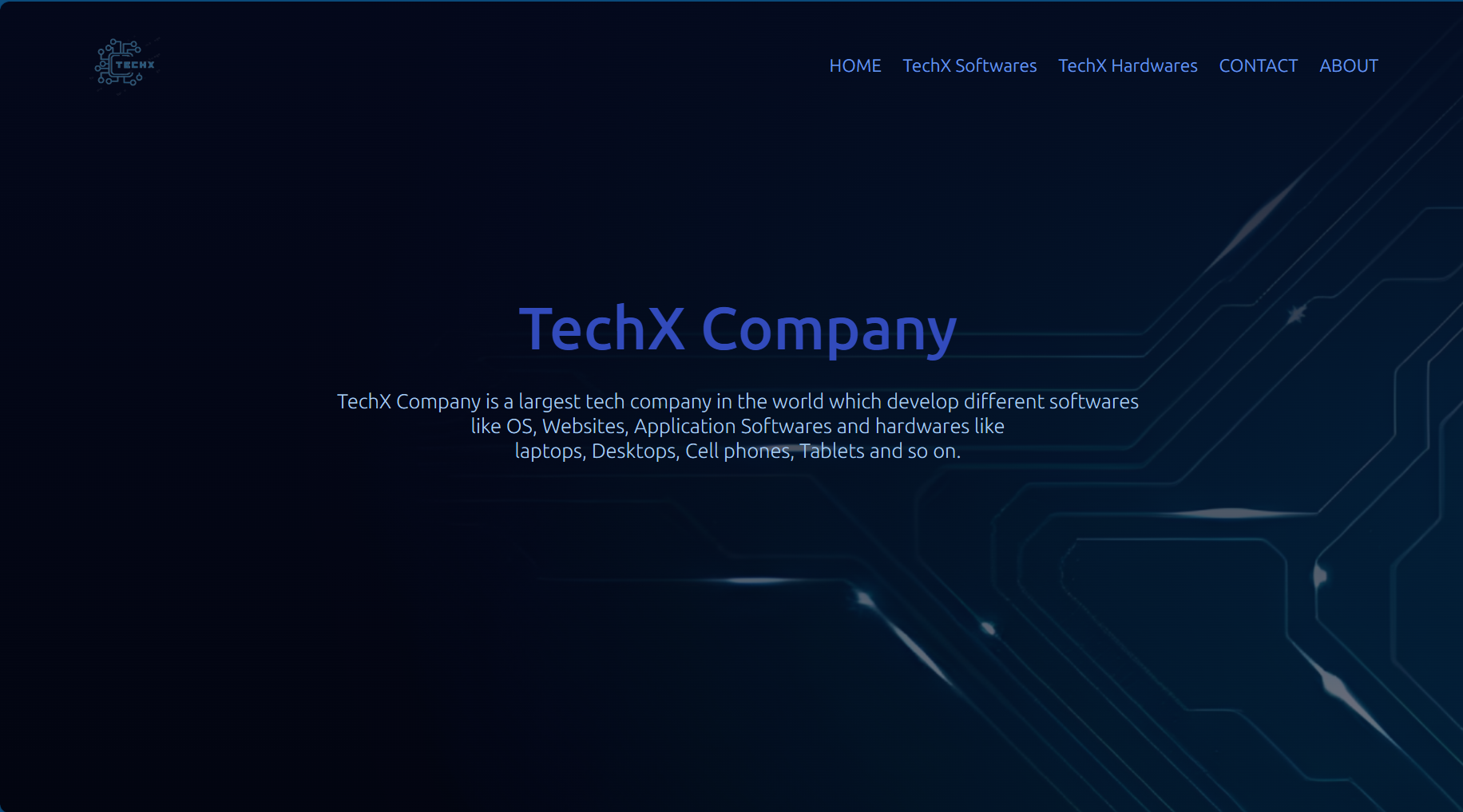 TechX page preview